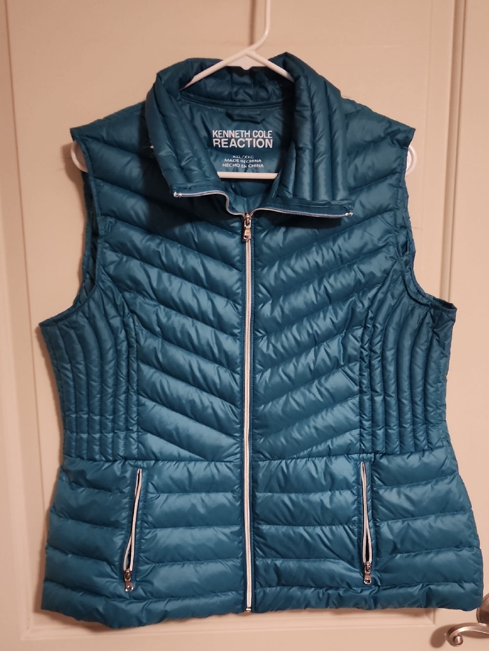 Kenneth Cole Reaction Teal Quilted Down-Style Vest XXL